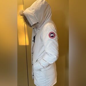 Canada Goose white parka